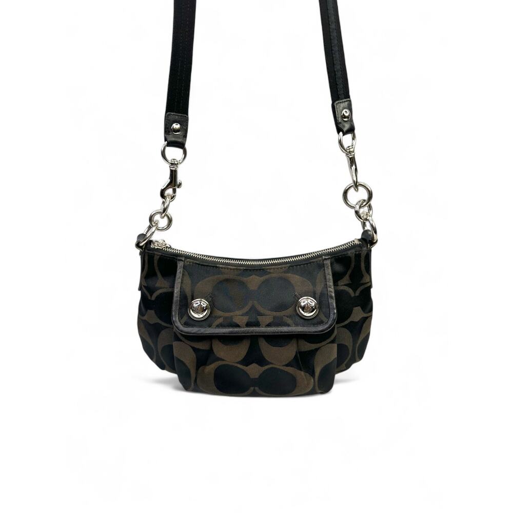 Coach Vintage Poppy Signature Satin Shoulder Bag